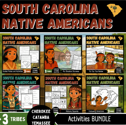 South Carolina Native Americans Bundle | Cherokee, Catawba, Yemassee | Grades 3-5