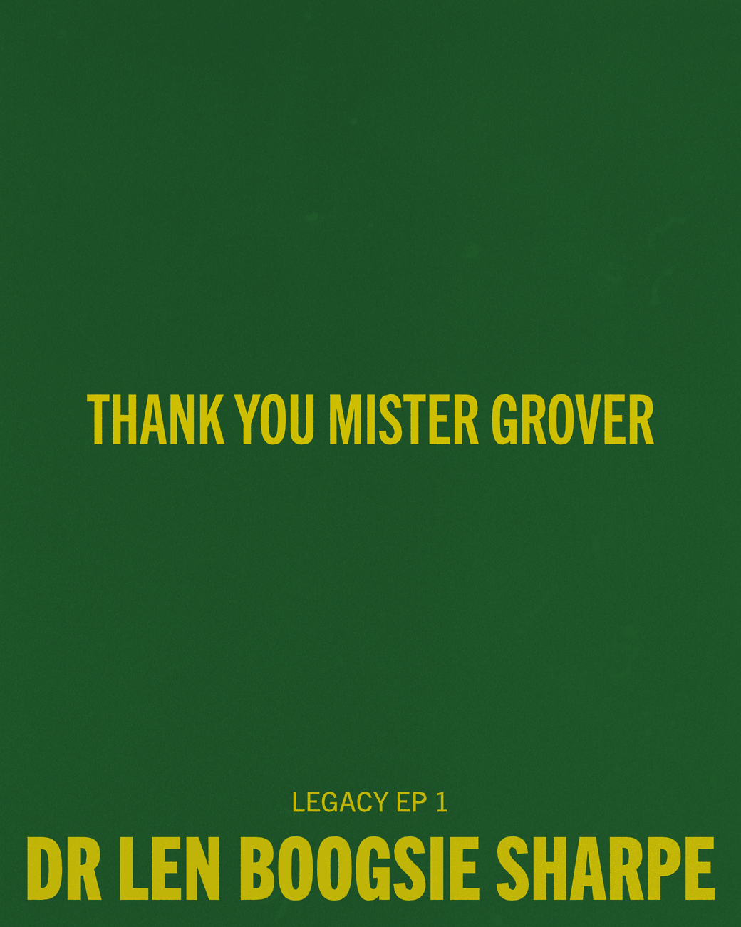 Thank You Mister Grover (AUDIO)