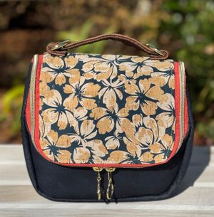 Navy/Coral Floral Crossbody