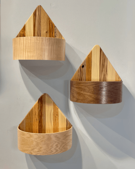 *SOLD OUT* exotic grain wall planters (set of 3) 