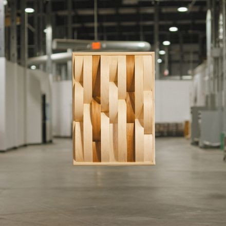 *SOLD* striped panel // 25 x 18