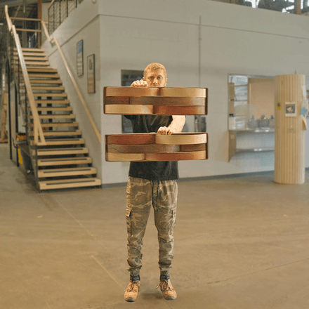 *SOLD* mahogany mini pair // 24 x 6