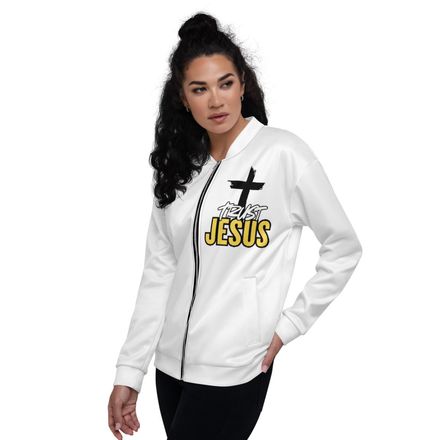 TRUST JESUS UNISEX BOMBER JACKET