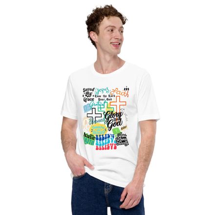 CHRISTIAN COLLAGE T-SHIRT