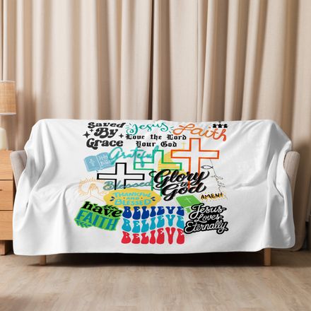 CHRISTIAN COLLAGE BLANKET