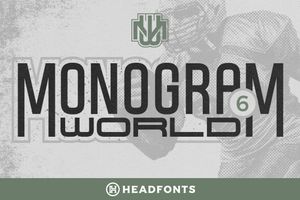 Monogram World Sport – Dynamic Typeface for Sports Design