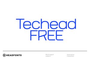 FREE Techead sans serif font