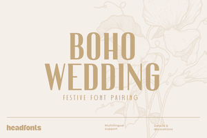 Boho Wedding Font Duo