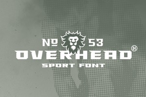 OVERHEAD Font – Geometric Slab Serif Typeface for Dynamic Sports Branding