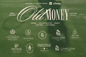 Old Money Real Estate Logo Templates Bundle