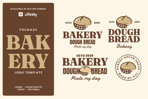 Artisan Bread Dough Bakery Logo Template