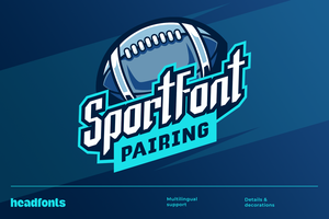 Sport Font Pairing – Athletic Sans Serif Typeface Bundle for Dynamic Sports Branding