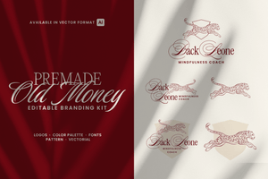 Old Money Black Leone Logo Kit