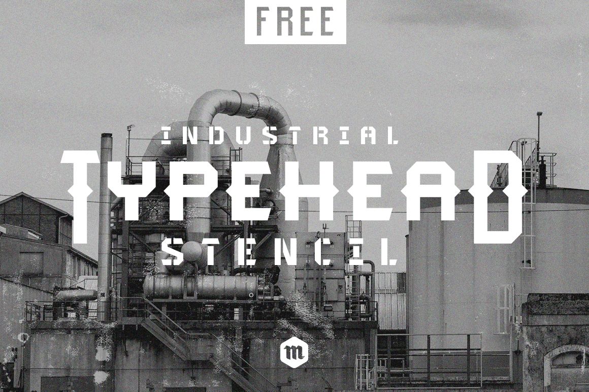 Addled Font TYPEHEAD – Bold Industrial Typeface with Stencil and Sans Serif Fonts