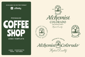 Coffee Waterfall Logo Template