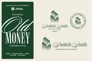 Green Realtor Old Money Logo Template