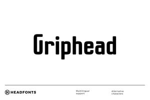 GRIPHEAD Font – Modern Condensed Typeface with Geometric Sans Serif Characters