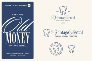 Old Money Dental Clinic Logo Template