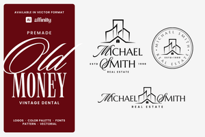 Red Realtor Old Money Logo Template