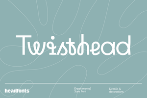 Twisthead Playful Calligraphic Sans Serif Font