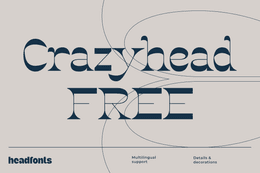 FREE Crazyhead Display Font – Bold Inverted Contrast Typeface for Urban and Vintage Designs