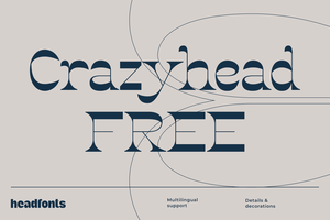 FREE Crazyhead Display Font – Bold Inverted Contrast Typeface for Urban and Vintage Designs