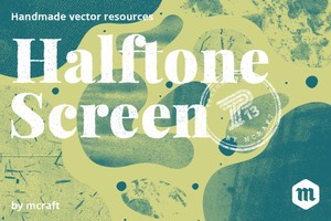 Halftone Screen Vector Texture | Background Pack