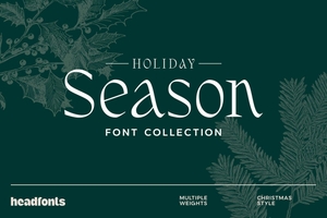 Holiday Season Fonts Duo – Festive Decorative &amp; Elegant Sans Serif Pairing