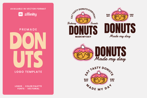 Donut Pastry Bakery Logo Template