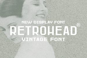 RETROHEAD Typeface – Vintage-Inspired Font for Industrial Logos and Timeless Designs
