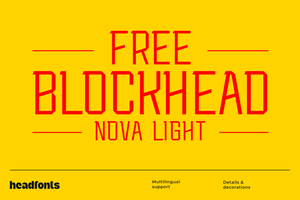 FREE Blockhead Nova Sports Font