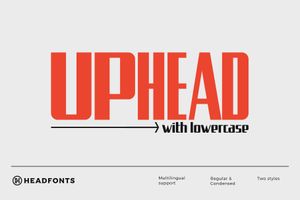 UPHEAD Industrial Sans Serif Font – Modern Typeface for Logos, Headers, and Block Text