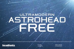 FREE ASTROHEAD Font Family – Futuristic Geometric Sans Serif Typeface for Sci-Fi and Video Game Desi