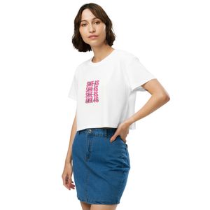 white crop top  