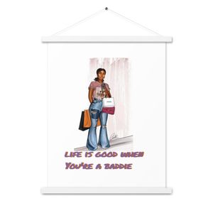 baddie paper poster with hanger 