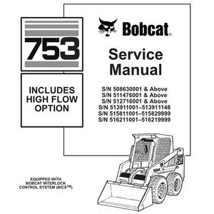 Bobcat 753, 753H Skid-Steer Loader Repair Service Manual - 6900090 