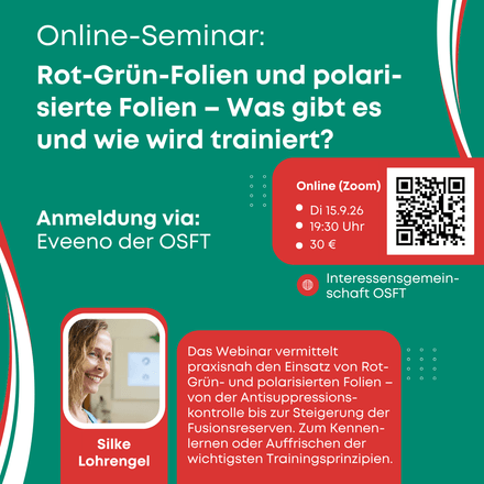 OSFT-Webinar "Rot-Grün-Folien und polarisierte Folien", 15.9.2026