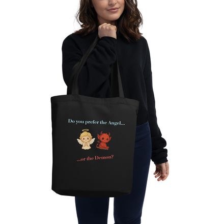 Eco Tote Bag Angel or Demon 