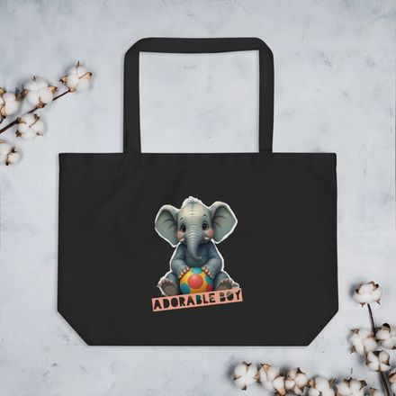 Large Eco Tote Bag ELEPHANT 
