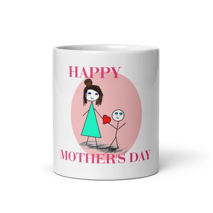 White Glossy Mug Mother&#x27;s Day 