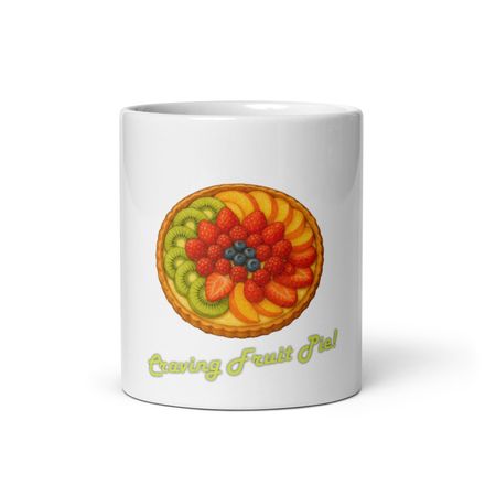 White Glossy Mug CRAVING FRUIT PIE