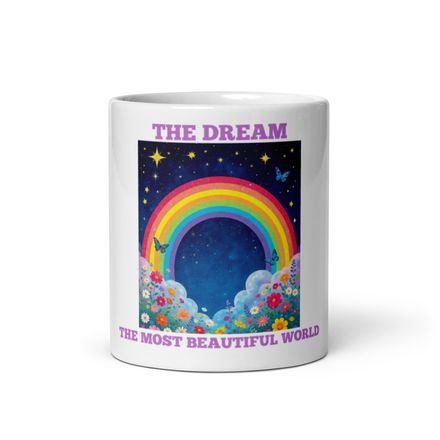 White Glossy Mug DREAM