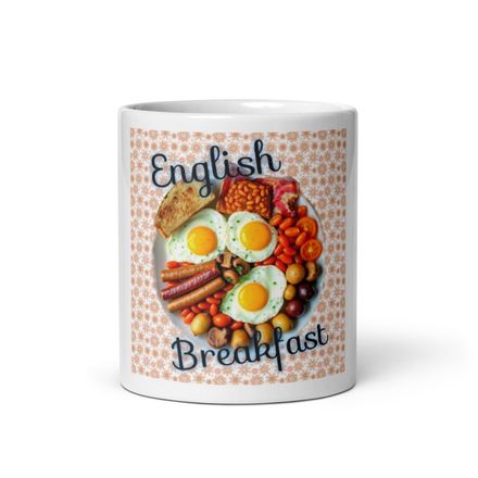 White Glossy Mug ENGLIGH BREAKFAST 