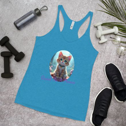 Women&#x27;s Racerback Tank Top QUIET CAT 