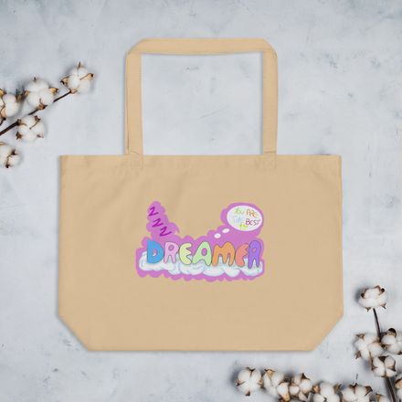 Large Eco Tote Bag DREAMER PINK 