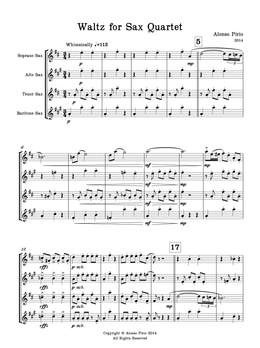 Waltz for Sax Quartet (2014)