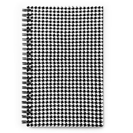 Winstead Black Houndstooth Spiral Notebook