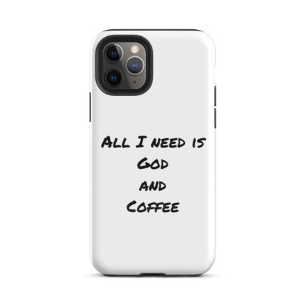 God and Coffee iPhone Case