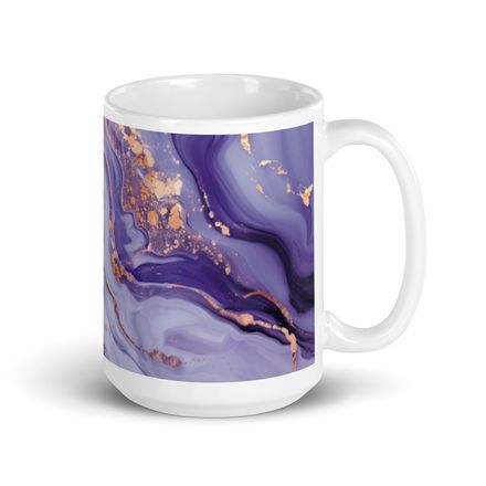 Amethyst Marble Fantasy Mug 15 oz