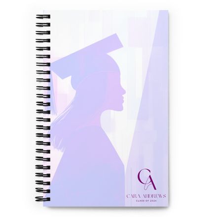 Graduation in Pastel Personalized Spiral Notebook